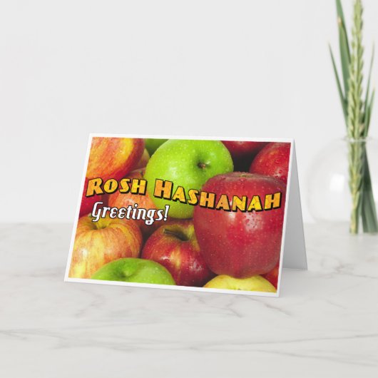 Gevouwen Joodse nieuwjaarskaart Bedankkaart (Voorkant)