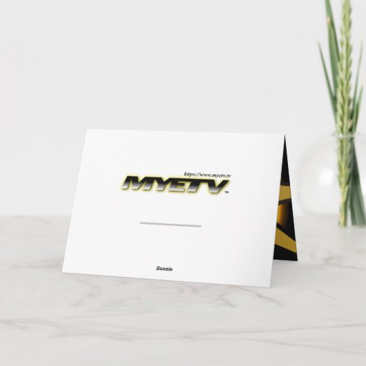 Gevouwen Kaart "Bedankt" (Achterkant)