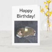 Gevouwen kaart Butta Cat Meme (Gele Bloem)