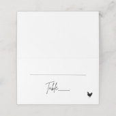 Gevouwen kaart - Chicken Plaatskaartje (Buitenkant ongevouwen)