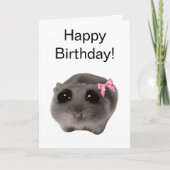 Gevouwen Kaart Coquette Sad Hamster Meme (Voorkant)