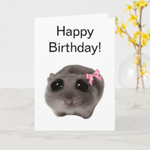 Gevouwen Kaart Coquette Sad Hamster Meme