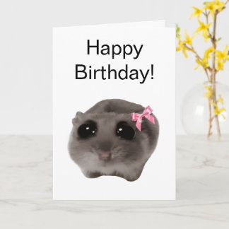 Gevouwen Kaart Coquette Sad Hamster Meme