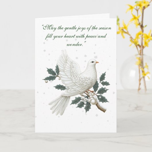 Gevouwen Kaart-Elegant Victoriaans kerst Kaart (Gele Bloem)