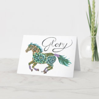 Gevouwen kaart Glory Horse van Sherry Jarvis