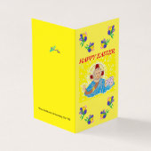 Gevouwen Kaart Happy Pasen (Buitenkant)