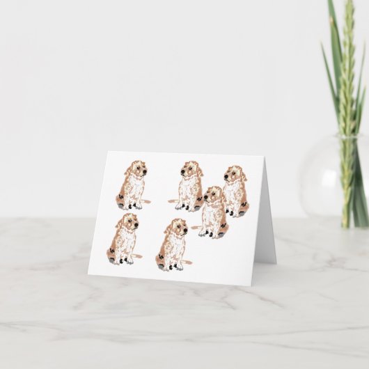 Gevouwen kaart met dank ; labrador Retriever (Voorkant)