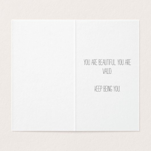 Gevouwen Kaart - niet-binaire geliefde (Binnenkant ongevouwen)