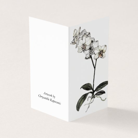 Gevouwen Kaart_Orchidee botanisch Kaart (Buitenkant)