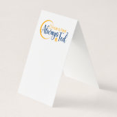 Gevouwen Kaart, papier: Handtekening Kaart (Achterkant)