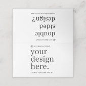 Gevouwen kaart Plaats uw ontwerp Upload Plaatskaartje (Buitenkant ongevouwen)