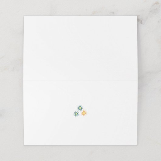 Gevouwen kaart plaatskaartje (Buitenkant ongevouwen)