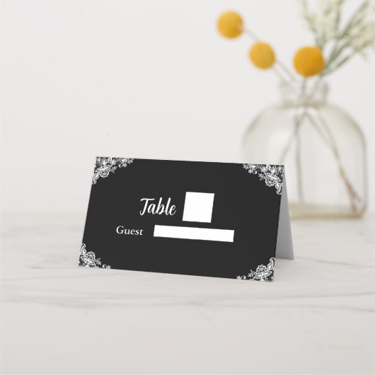 Gevouwen kaart plaatskaartje (Voorkant)