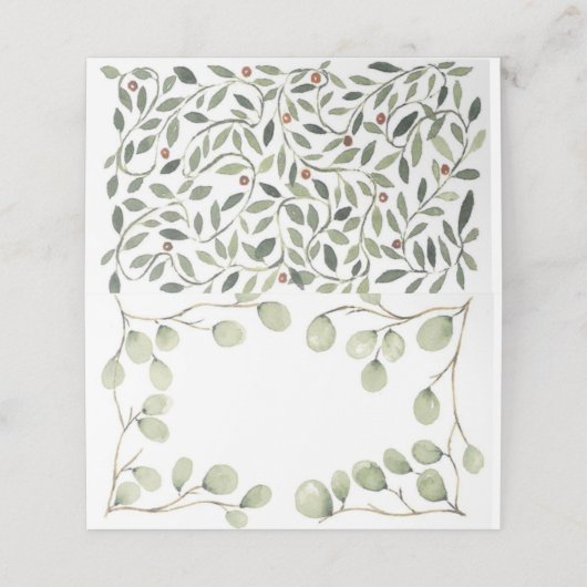 Gevouwen kaart plaatskaartje (Buitenkant ongevouwen)