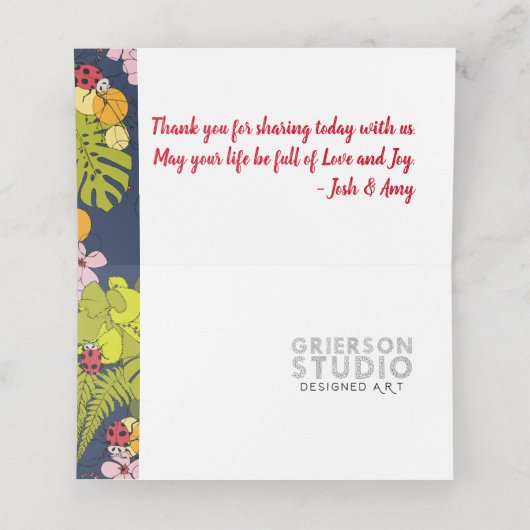 Gevouwen kaart plaatskaartje (Binnenkant ongevouwen)