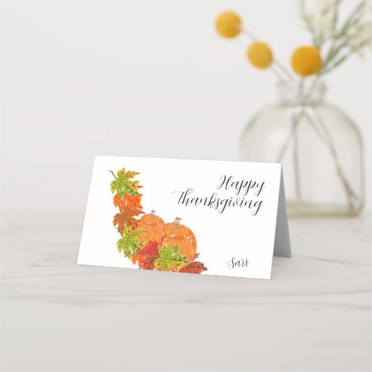 Gevouwen kaart : Thanksgiving Plaatskaartje (Voorkant)