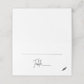 Gevouwen kaart - vegetariër plaatskaartje (Buitenkant ongevouwen)