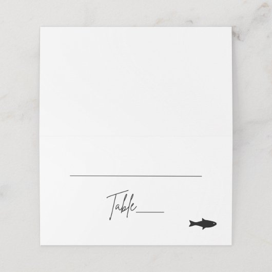 Gevouwen kaart - Vis Plaatskaartje (Buitenkant ongevouwen)