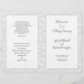 Gevouwen katholieke bruiloft-ceremonie Programma L (Voorkant)