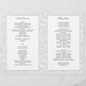 Gevouwen katholieke bruiloft-ceremonie Programma L (Achterkant)