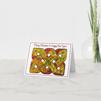 Gevouwen kerst Kaart gedrukt uit originele kunst