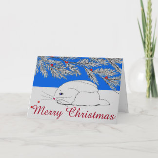 Gevouwen kerst Kaart 'Snow Bunny'
