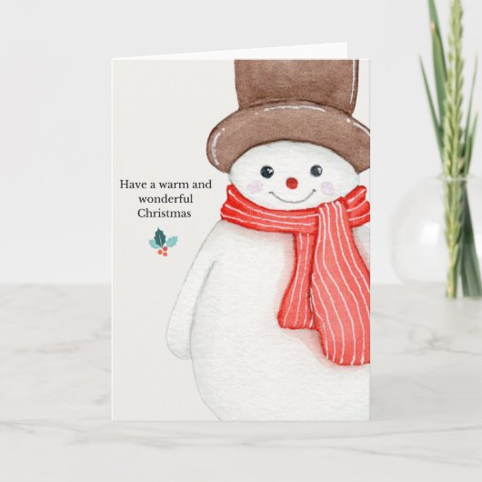 Gevouwen kerstkaart bedankkaart (Voorkant)