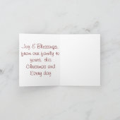 Gevouwen kerstkaart feestdagen kaart (Binnen)