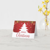 Gevouwen kerstkaart kaart (Gele Bloem)