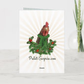 Gevouwen kerstkaart - Old Saint Chick Bedankkaart (Achterkant)