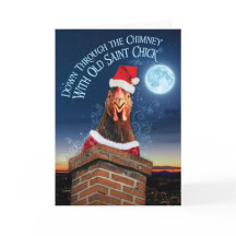 Gevouwen kerstkaart - Old Saint Chick