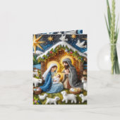 Gevouwen kerstmis Kaart (Voorkant)