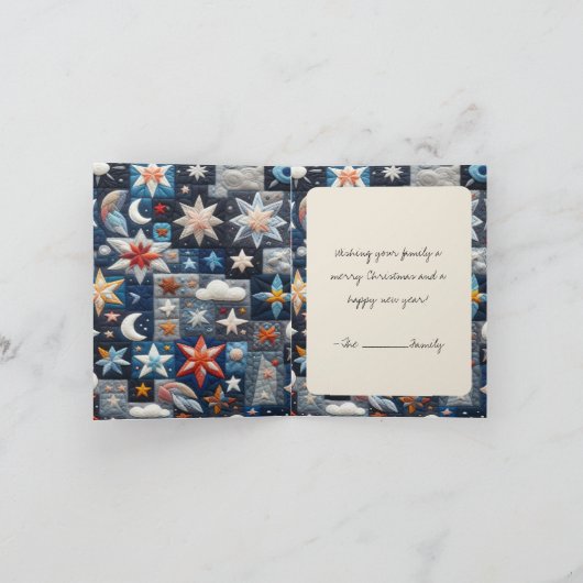Gevouwen kerstmis Kaart (Binnen)