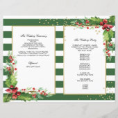 Gevouwen kerstprogramma - Groen & Goud (Achterkant)