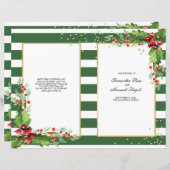 Gevouwen kerstprogramma - Groen & Goud (Voorkant / Achterkant)