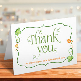 Gevouwen kleine pompoen Geslacht Neutral Herfst Sh Bedankkaart