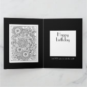 Gevouwen Kleurstof Wenskaart Bloemen Kaart (Binnen)