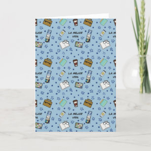 Gevouwen leeg wenskaart JW "La mejor vida" Feestdagen Kaart