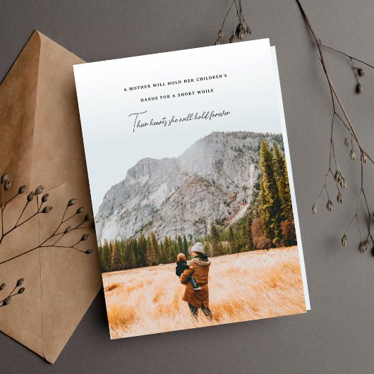 Gevouwen moederdag Heartfelt Quote Feestdagen Kaart