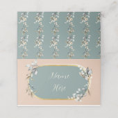 Gevouwen Naam Kaarten Bruiloft Romantische Neutral Plaatskaartje (Buitenkant ongevouwen)