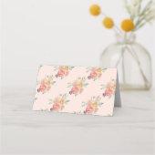 Gevouwen Naam Kaarten Bruiloft Waterverf Bloemen Plaatskaartje (Achterkant)