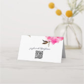 Gevouwen Naam Plaats Kaart - Bloemenvlinders 2 Plaatskaartje (Achterkant)