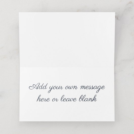 Gevouwen Naam Plaats Kaart - Bloemenvlinders 2 Plaatskaartje (Binnenkant ongevouwen)