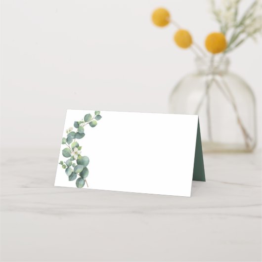 Gevouwen naam Plaats kaart Greenery Place Card Plaatskaartje (Voorkant)