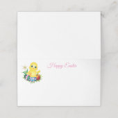 Gevouwen naam Plaats kaart-Pasen kuiken Plaatskaartje (Buitenkant ongevouwen)