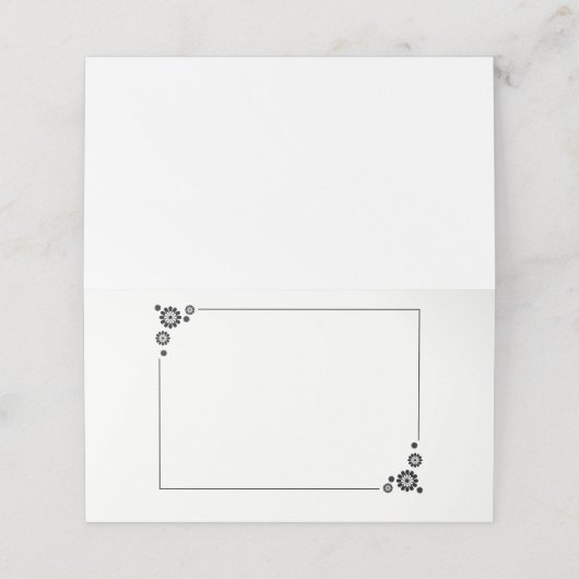 Gevouwen naam Plaats kaart Plaatskaartje (Buitenkant ongevouwen)