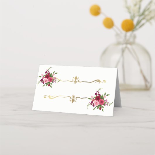 Gevouwen naam Plaats kaart Plaatskaartje (Voorkant)