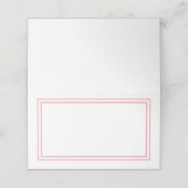 Gevouwen naam Plaats kaart-roze grenzen Plaatskaartje (Buitenkant ongevouwen)