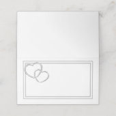 Gevouwen naam Plaats kaart-twee harten Plaatskaartje (Buitenkant ongevouwen)