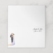 Gevouwen naam Plaats kaart-weddenschap Paars-Aange Plaatskaartje (Buitenkant ongevouwen)